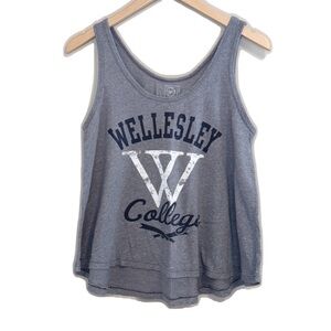 Wellesley College Gray Swing Tank Top Small